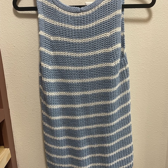 LOFT striped crochet sleeveless top - Picture 4 of 5